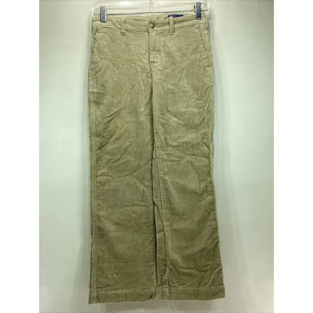 Vintage Ralph Lauren Polo Corduroy Khaki Slacks Boys Size 10 26x25